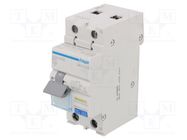 RCBO breaker; Inom: 10A; Ires: 30mA; Max surge current: 250A; IP20 HAGER