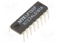 IC: digital; 4bit,binary counter,synchronous; TTL; THT; DIP16 NTE Electronics