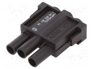 Connector: HDC; module; female; C146,heavy|mate M; PIN: 3; 1kV AMPHENOL