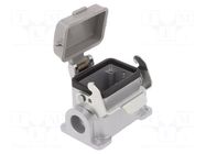 Enclosure for connectors: HDC; size E6; with latch; with cover AMPHENOL