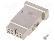 Connector: HDC; module,contact insert; female; C146,MegaBit; 50V AMPHENOL