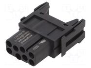 Connector: HDC; module; female; C146,heavy|mate F,Quintax; PIN: 8 AMPHENOL