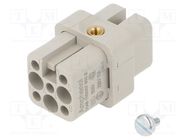 Connector: HDC; contact insert; female; C146,heavy|mate D; PIN: 8 AMPHENOL