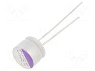 Capacitor: polymer; 18uF; 63VDC; THT; ±20%; Body dim: Ø8x7mm; 1000h PANASONIC