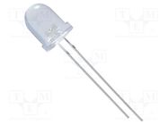 LED; 8mm; orange; 3000÷3500(typ)-4000mcd; 30°; Front: convex NTE Electronics