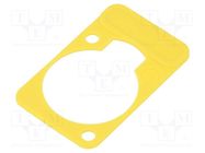 connector LETTERING PLATE YELLOW NEUTRIK