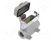 Enclosure for connectors: HDC; size A10; with latch; with cover AMPHENOL