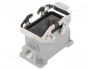 Enclosure for connectors: HDC; size E10; with double latch; PG16 AMPHENOL