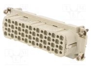 Connector: HDC; contact insert; female; C146,heavy|mate D; PIN: 64 AMPHENOL