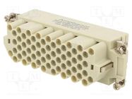 Connector: HDC; contact insert; female; PIN: 64; 64+PE; size E24 AMPHENOL