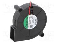 Fan: DC; blower; 12VDC; 51.6x51.7x15mm; 7.64m3/h; 41dBA; ball SUNON