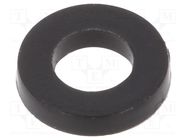 Washer; round; M3; D=6mm; h=1mm; polyamide; black ESSENTRA