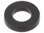 Washer; round; M3; D=6mm; h=1mm; polyamide; black ESSENTRA