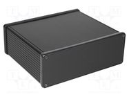 Enclosure: with panel; 1455; X: 160mm; Y: 191mm; Z: 66mm; aluminium HAMMOND