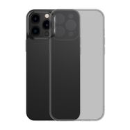 Baseus Frosted Glass Case Cover for iPhone 13 Pro Hard Cover with Gel Frame black (ARWS000401), Baseus