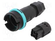 Connector: AC supply; screw terminal; male; TH405; 7÷13.5mm; 400V TECHNO