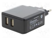 Power supply: switching; mains,plug-in; 5VDC; 3A; 15W; Plug: EU POS