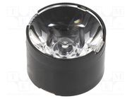 LED lens; round; plexiglass PMMA; transparent; LED CREE; 13÷14° LEDIL