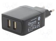 Power supply: switching; mains,plug-in; 5VDC; 2A; 10W; Plug: EU POS