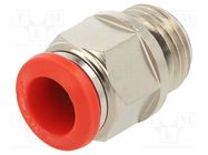 Push-in fitting; straight; -0.99÷20bar; nickel plated brass 