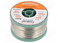 Tin; lead free; Sn96,5Ag3Cu0,5; 0.5mm; 0.25kg; reel; 217÷220°C STANNOL