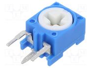 Potentiometer: mounting; single turn,vertical; 50kΩ; 100mW; THT PIHER