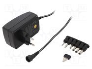 Power supply: switching; mains,universal,plug; 9VDC,; 1.5A MINWA ELECTRONICS