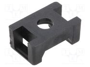 Holder; screw; polyamide; UL94V-2; black; Tie width: 5mm; Ht: 6.9mm HELLERMANNTYTON