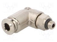 Push-in fitting; angled; -0.99÷20bar; nickel plated brass AIGNEP