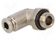 Push-in fitting; angled; -0.99÷20bar; nickel plated brass AIGNEP