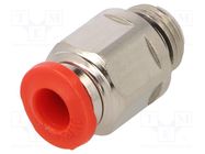 Push-in fitting; straight; -0.99÷20bar; nickel plated brass 