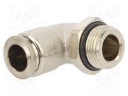 Push-in fitting; angled; -0.99÷20bar; nickel plated brass AIGNEP