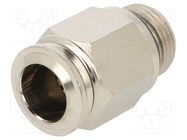 Push-in fitting; straight; -0.99÷20bar; nickel plated brass AIGNEP