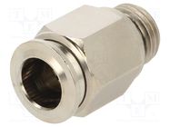 Push-in fitting; straight; -0.99÷20bar; nickel plated brass AIGNEP