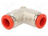 Push-in fitting; angled; -0.99÷20bar; nickel plated brass 