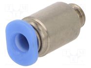 Push-in fitting; straight; -0.95÷10bar; nickel plated brass PNEUMAT