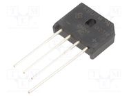 Bridge rectifier: single-phase; Urmax: 1kV; If: 6A; Ifsm: 250A; flat VISHAY