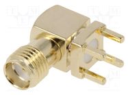 Connector: SMA; socket; female; straight; soldering; PTFE ADAM TECH