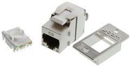 RJ45 CONN, KEYSTONE JACK, 8P8C, 1PORT