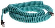 COIL CORD, RJ45 PLUG-RJ45 PLUG, 24FT