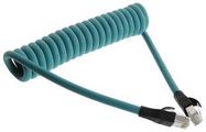 COIL CORD, RJ45 PLUG-RJ45 PLUG, 3FT