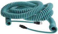 COIL CORD, RJ45 PLUG-RJ45 PLUG, 48FT