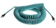 COIL CORD, RJ45 PLUG-RJ45 PLUG, 24FT