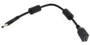 USB CABLE, 3.0 A PLUG-A RCPT, BLK, 11.8"