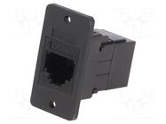Coupler; Slim; Cat: 3; 6p4c; RJ11 socket,both sides; 29mm; plastic CLIFF
