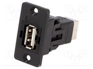 Adapter; USB A socket,USB B socket; SLIM; USB 2.0; gold-plated CLIFF