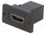 Coupler; HDMI socket,both sides; SLIM; gold-plated; 29mm CLIFF