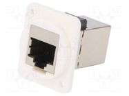 Coupler; FT; Cat: 6; shielded; Layout: 8p8c; RJ45 socket,both sides CLIFF