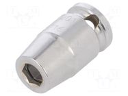 Adapter; 3/8"; Overall len: 30mm; Mounting: 5/16" (D8) WIHA