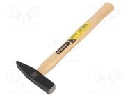 Hammer; 200g; 19mm; carbon steel; wood (ash) 